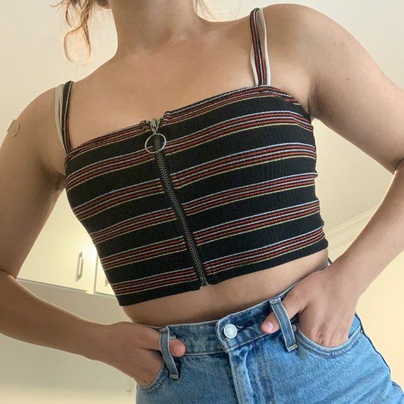 Urban Outfitters zip-up crop top - Picture 1 of 4